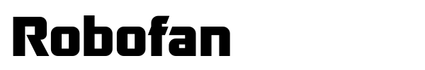 Robofan font preview